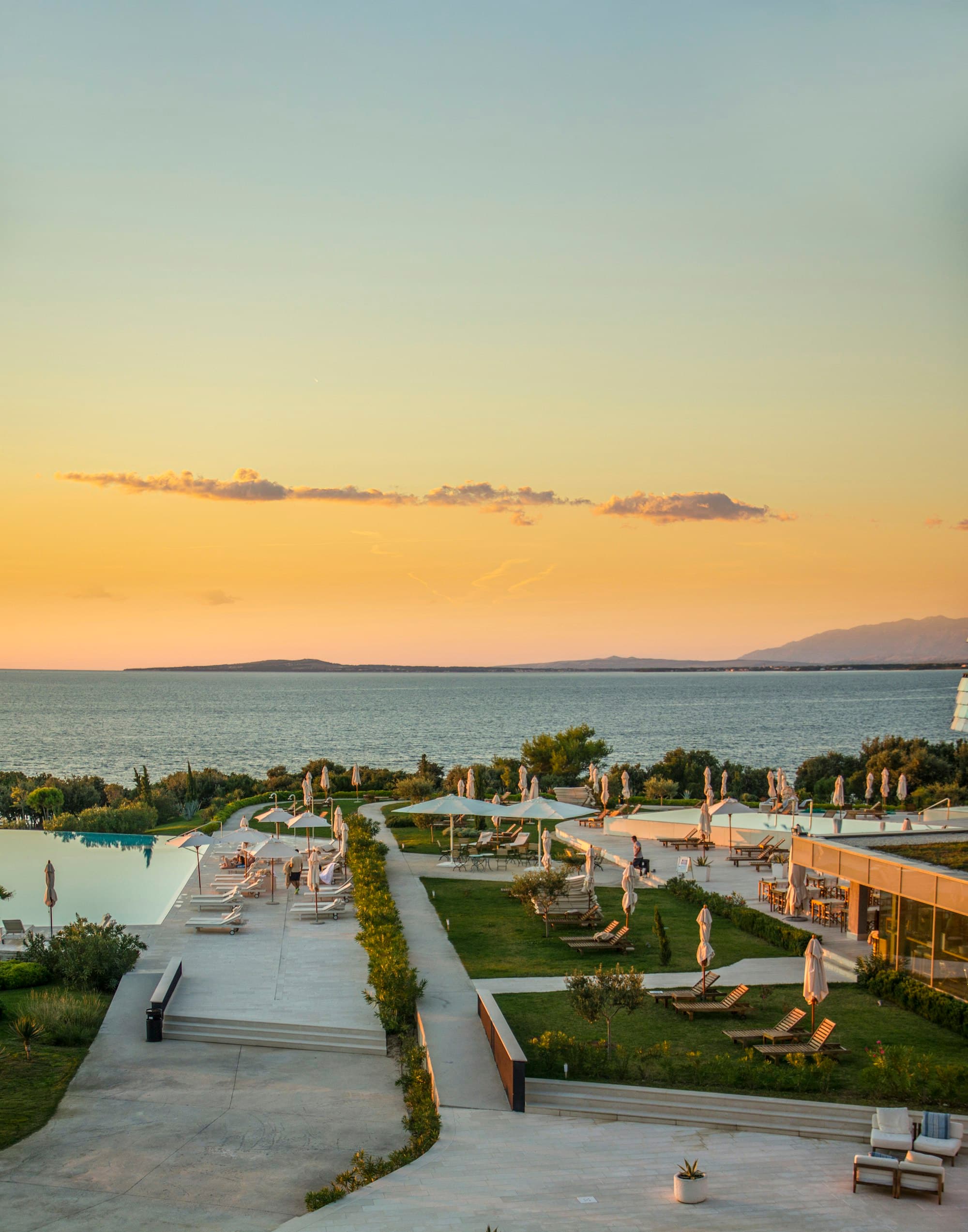 Waypoint pool at dusk